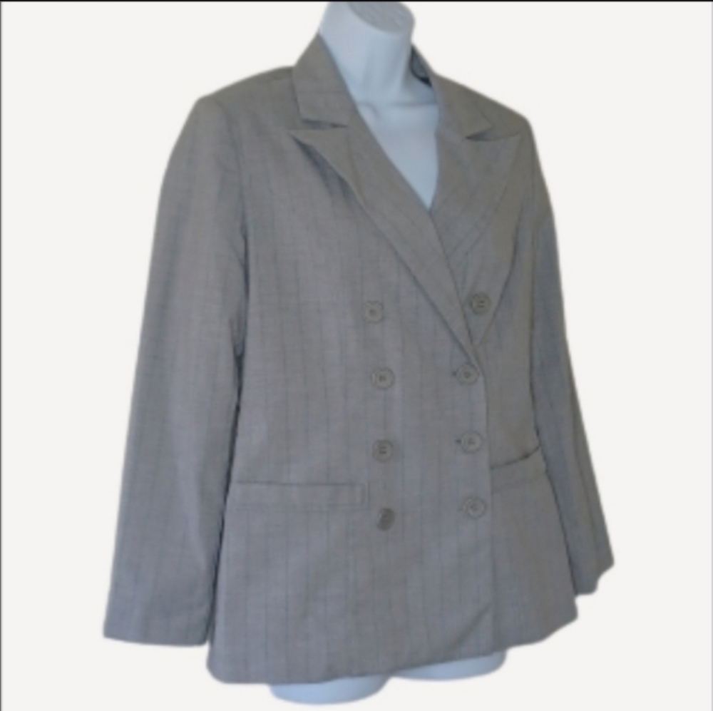 J. G. Hooks Grey Pinstripe Blazer, sz 6P